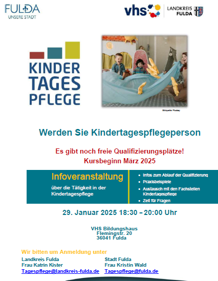 Infoveranstaltung Kindertagespflege 2025