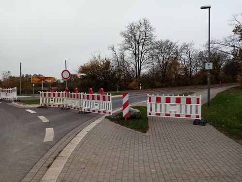 Sperrung Geh- und Radweg