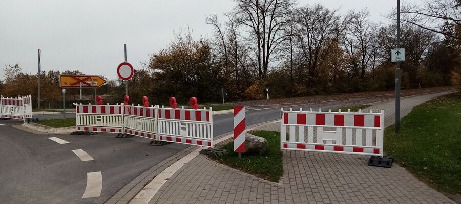 Sperrung Geh- und Radweg