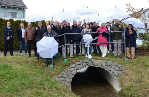 Digitalministerin Sinemus Starkregenfrühalarmsystem Gruppenfoto