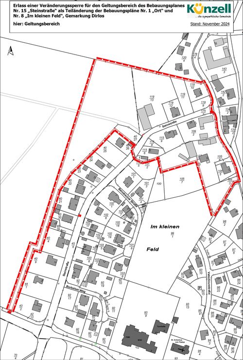 Veränderungssperre B-Plan Dirlos